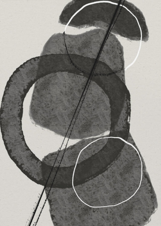 Monochrome Kreise | Poster
