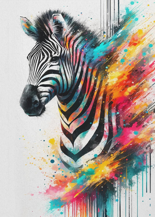 Buntes Zebra | Poster