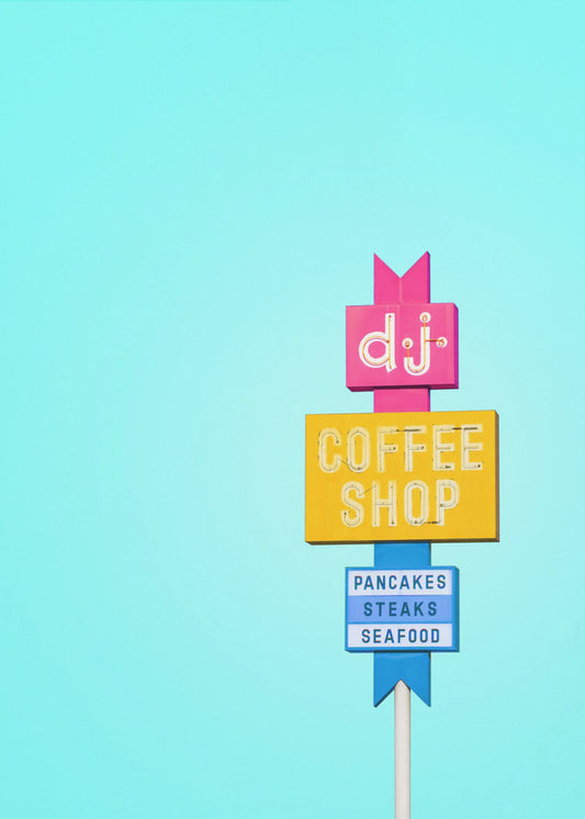 DJ Coffeeshop Schild | Leinwand