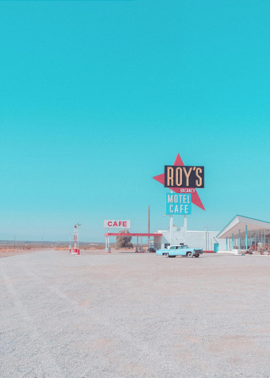 Roy's Motel Cafe Vintage Schild | Leinwand