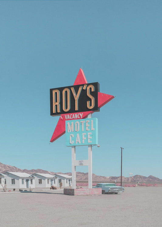 Roy's Motel Cafe Retro Schild | Poster