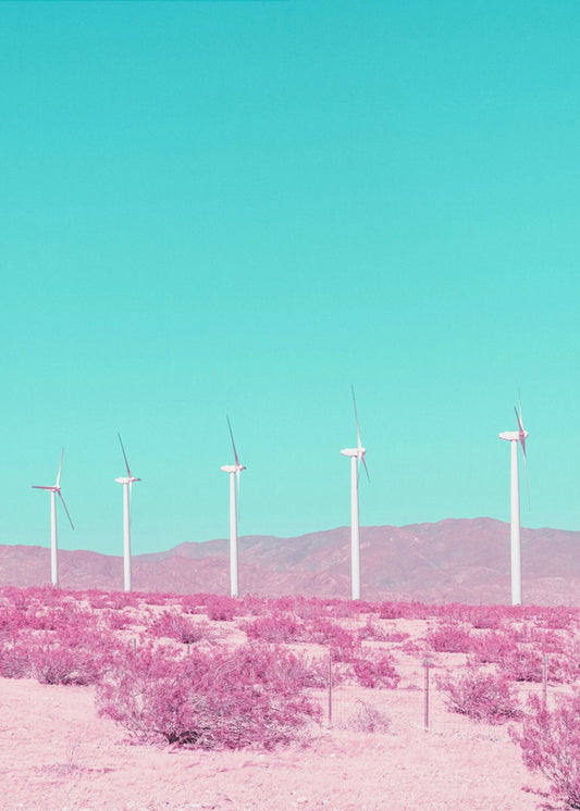 Palm Springs Windmühlen in der Wüste | Leinwand