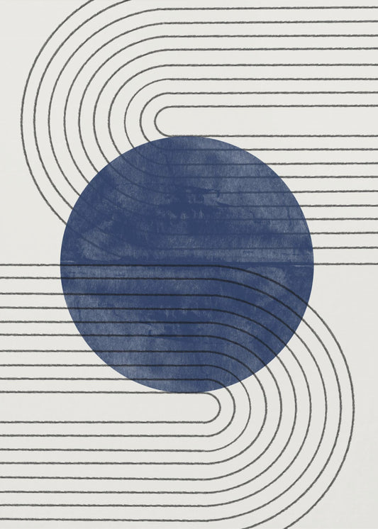 Blaue Eclipse-Linien | Leinwand