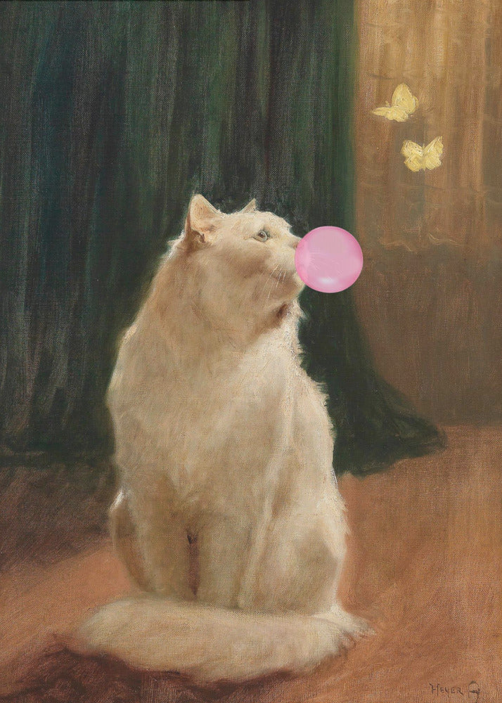 Kaugummi und Katze | Leinwand