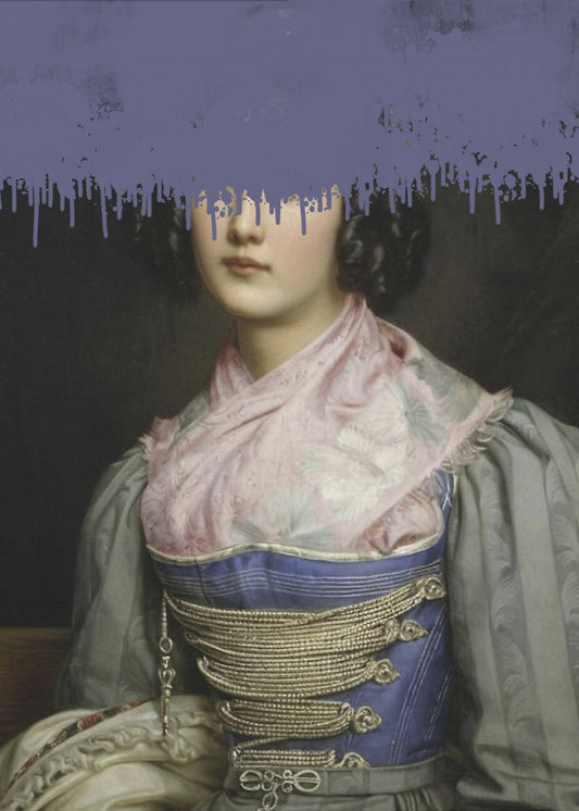 Porträt einer Vintage-Frauencollage | Leinwand
