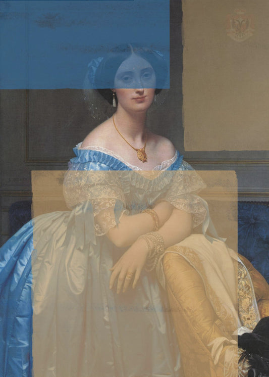 Barockportrait Zeitgenössische Collage | Leinwand