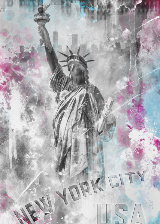 POP ART Freiheitsstatue - Spritzer | Poster