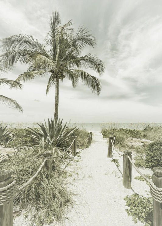 Vintage-Weg zum Strand | Poster