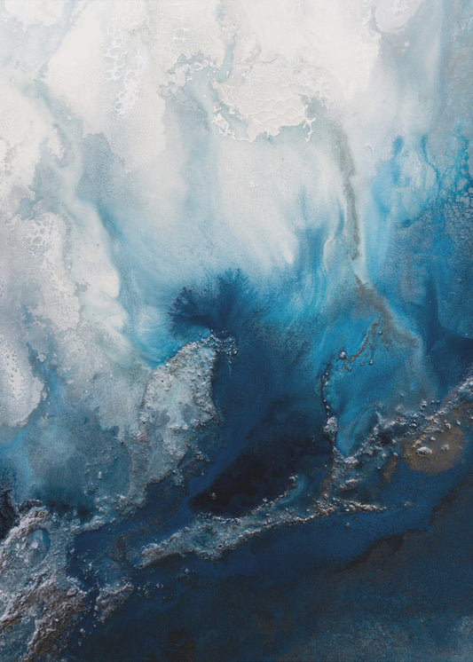 Meereslandschaftsabstraktion – Blaues Wasser | Poster