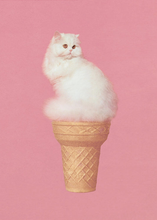 Cat Ice Cream - Pink | Poster
