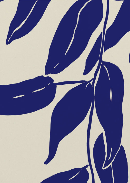 Indigo Blätter Tanz | Poster
