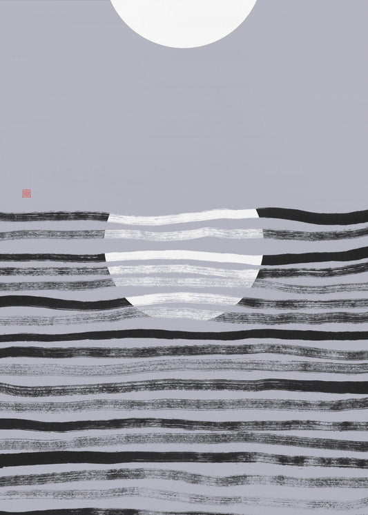 Versteckter Mond Nr. 2 | Reflexion | Leinwand