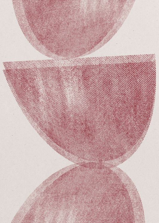 Crimson Halves | Canvas