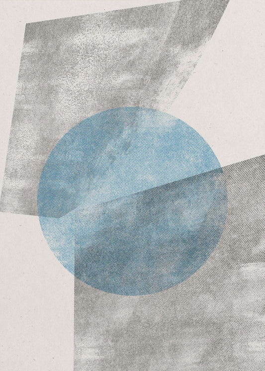 Blue Geometric Modern Object | Poster
