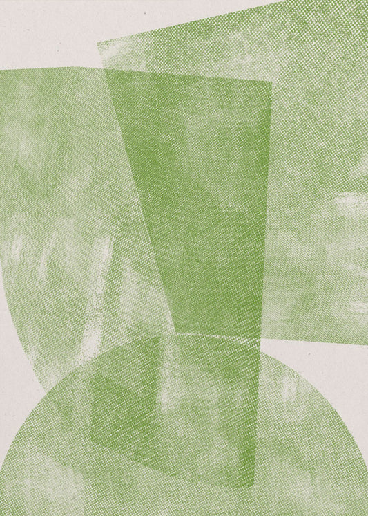 Green Geometric Flow | Canvas