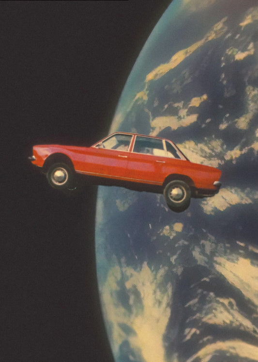 Flying Space Car | Canvas