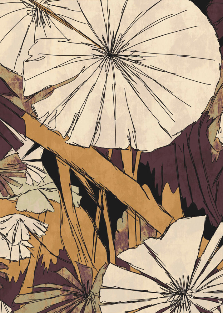 Tropical Gold Plants | Canvas