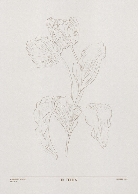 In Tulips (brown) | Poster