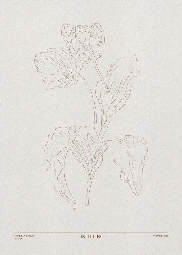 In Tulpen (braun) | Leinwand