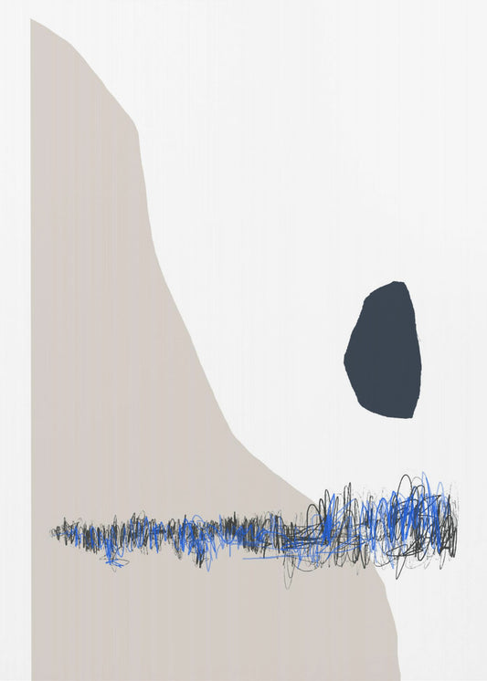 Abstraktes minimalistisches Kunstwerk | Leinwand