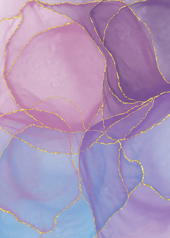 Abstraktes Pastell &amp; Gold | Leinwand