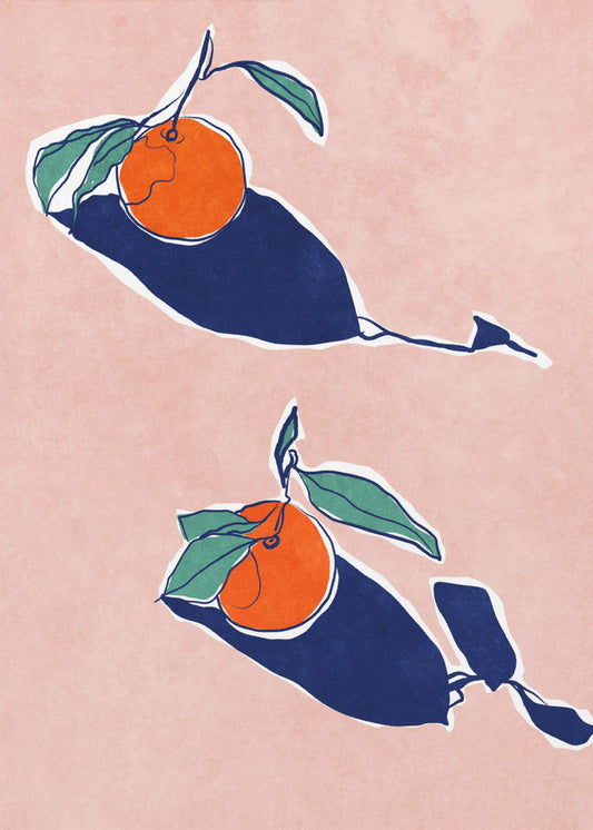 Abstrakte Orangen | Leinwand