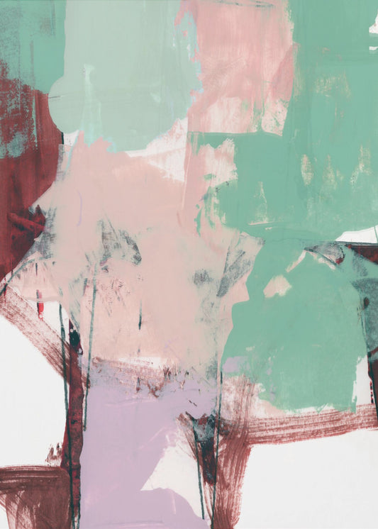 Blau Rosa Düster Abstrakt 3 | Poster