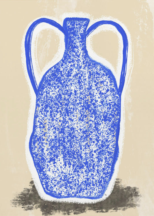 Große blaue Vase | Leinwand