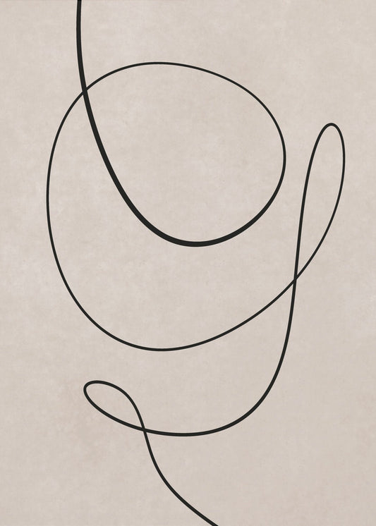 Minimal Line Art Abstrakte Zeichnung 01 | Leinwand