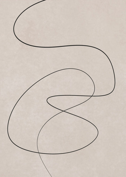 Minimal Line Art Abstrakte Zeichnung 02 | Leinwand