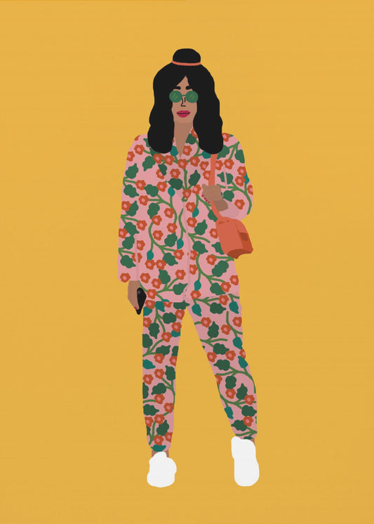 Fashion Week Mädchen | Leinwand