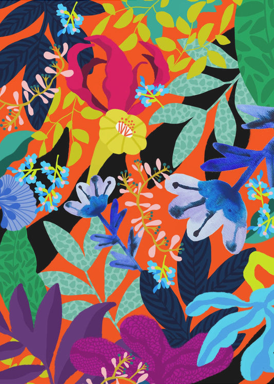9933x14043 Din 131 Abstrakt Blumen | Leinwand