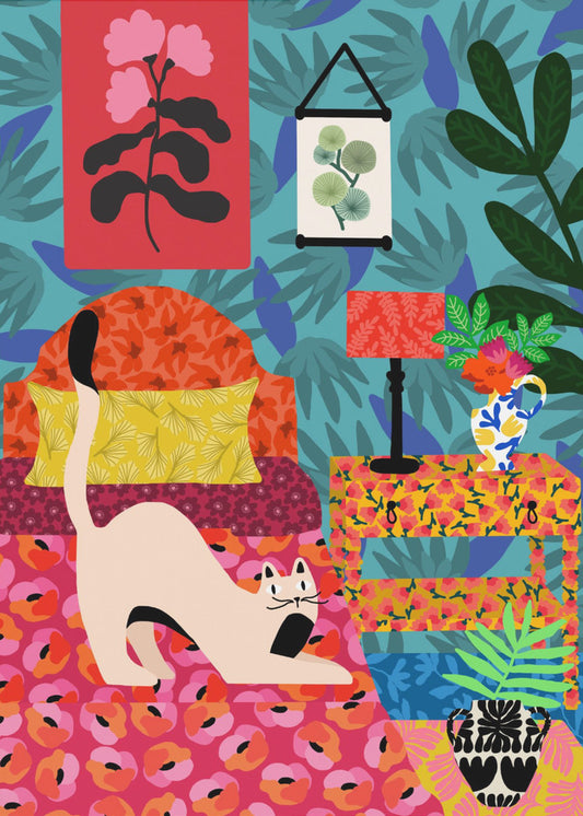 Florales Schnurren | Leinwand