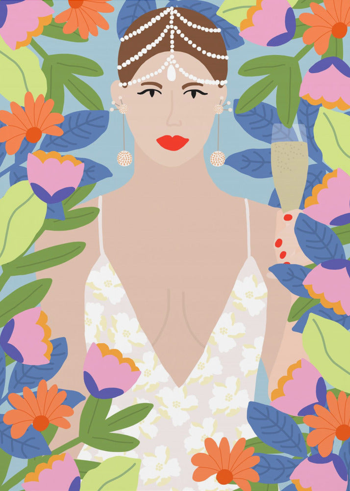 Sommerkönigin in Blumen | Poster