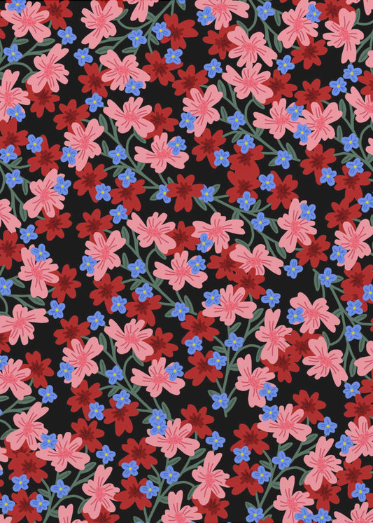 9933x14043 Din 50 Romantische Blumen | Leinwand