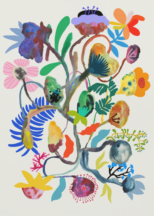 9933x14043 Din 115 Abstrakt Blumen | Poster
