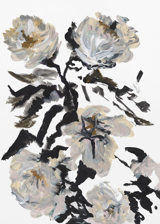 Le Jardin Botanique Schwarz-Weiß-Blume | Poster