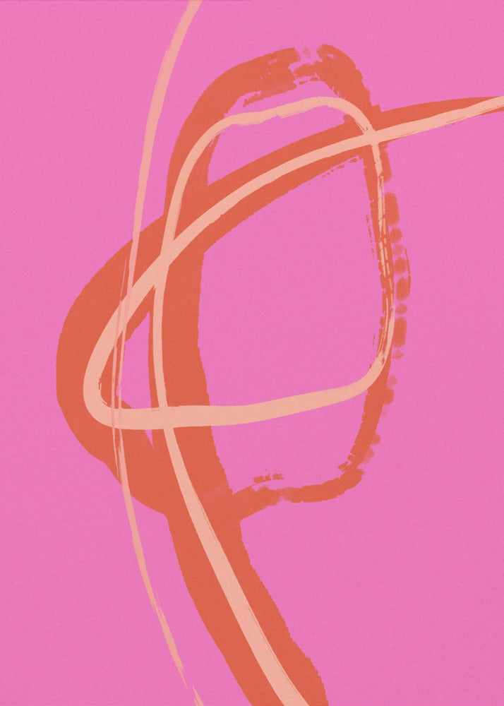 Leuchtend rosa Wirbel | Poster