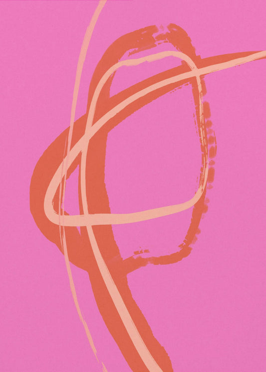 Leuchtend rosa Wirbel | Poster