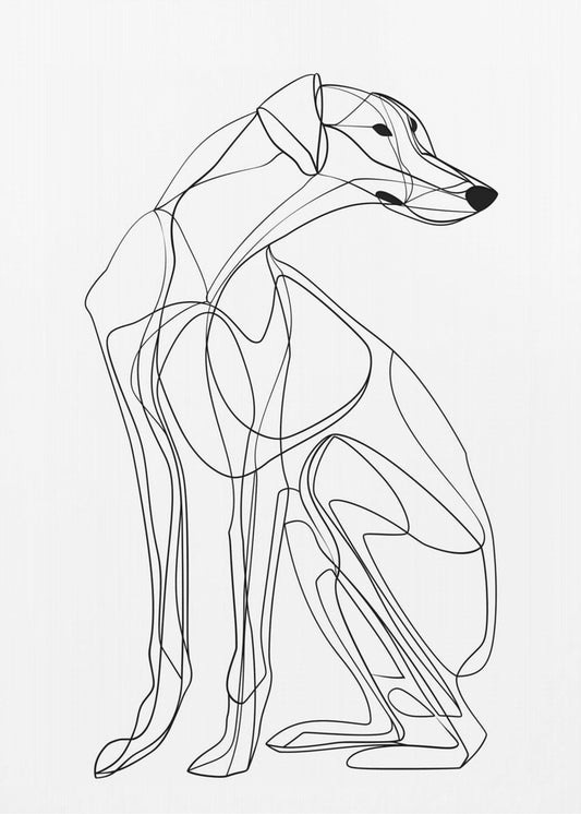 Linienhund | Leinwand