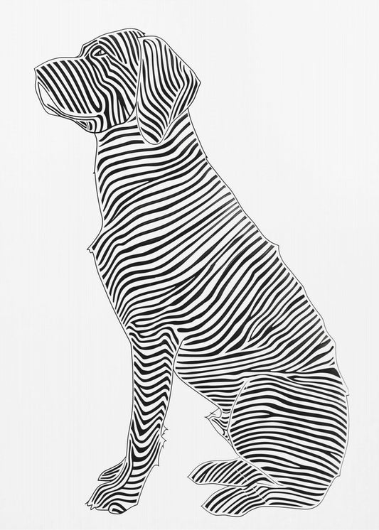 Linienkunst Hund | Leinwand