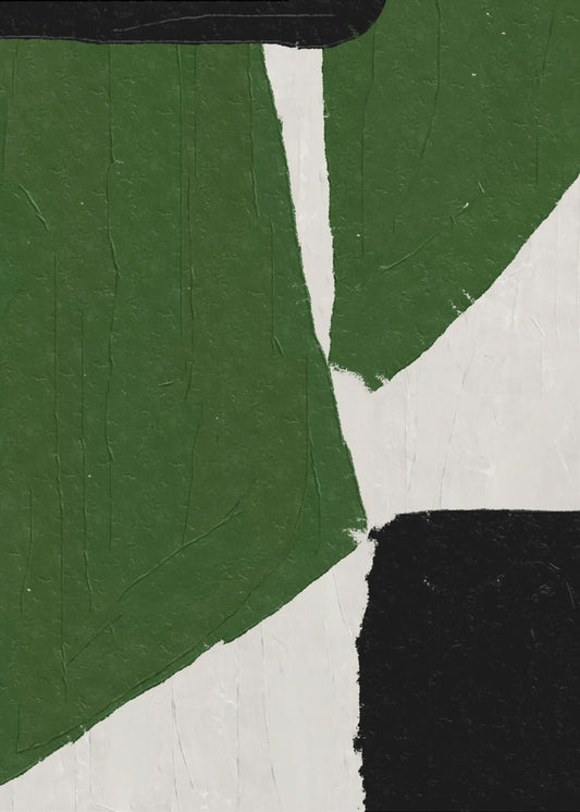 Abstrakte grüne Formen | Leinwand