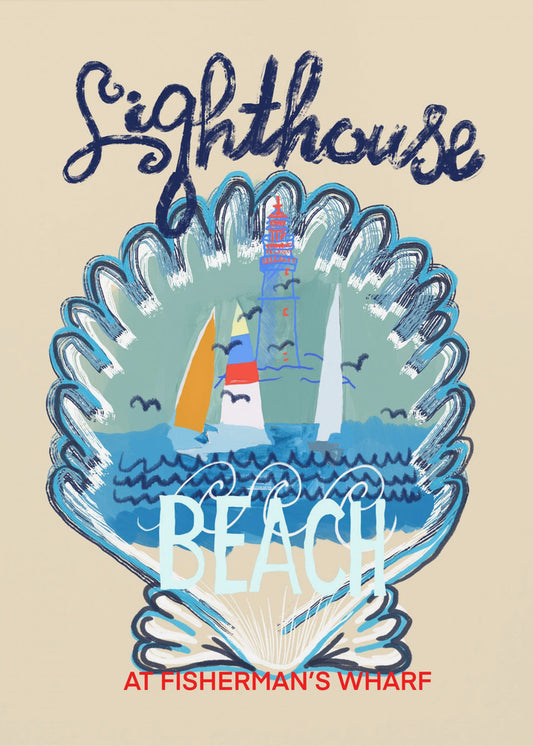 Leuchtturm Strand Poster | Poster
