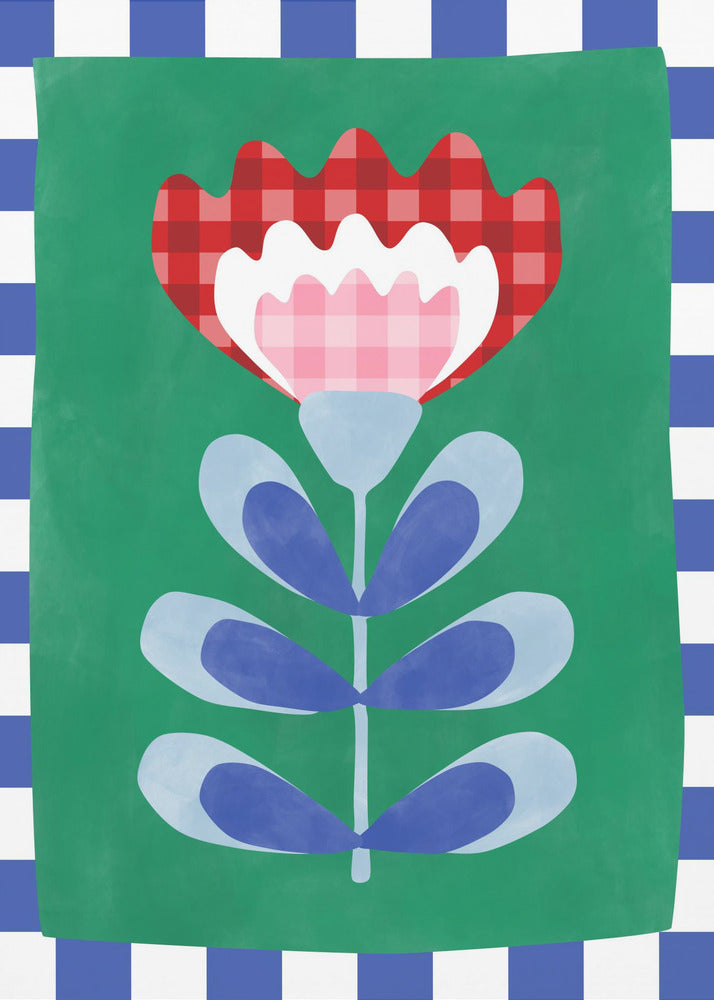Floral Design with Bold Geometric Shapes | Canvas