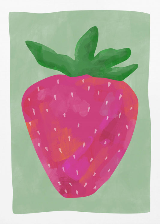 Lebendige Erdbeere | Poster