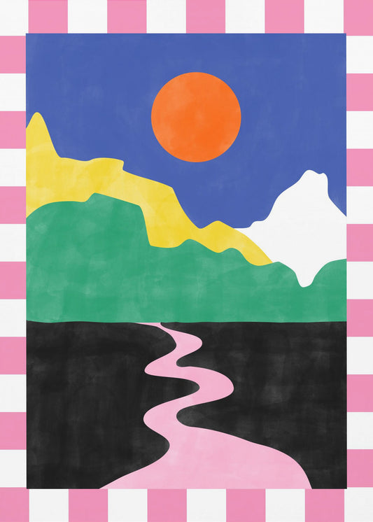 Minimalist Landscape with Vibrant Colors | Canvas