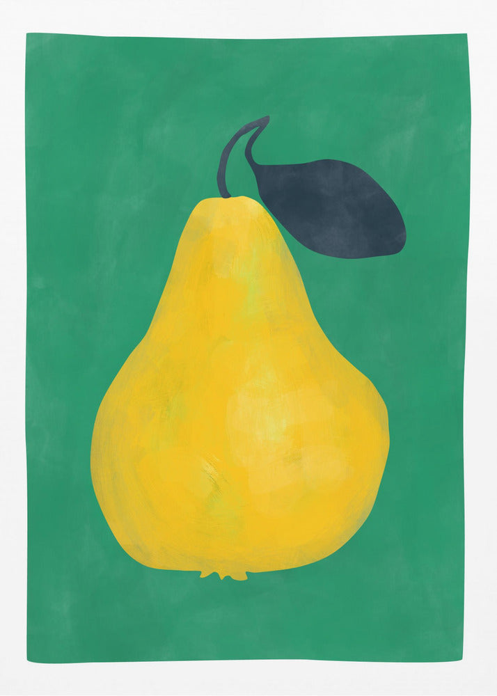 Minimalistisches Gelbes Birnen-Poster