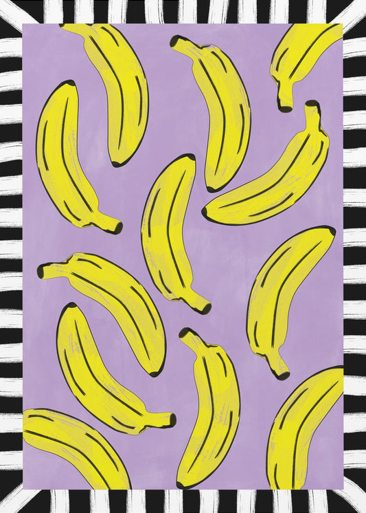 Gelbe Bananen Abstrakt | Poster