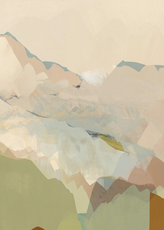 Pfirsichfarbene Bergkette 1 | Leinwand
