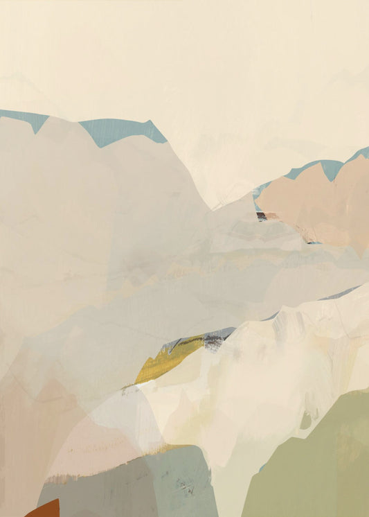 Pfirsichfarbene Bergkette 2 | Leinwand